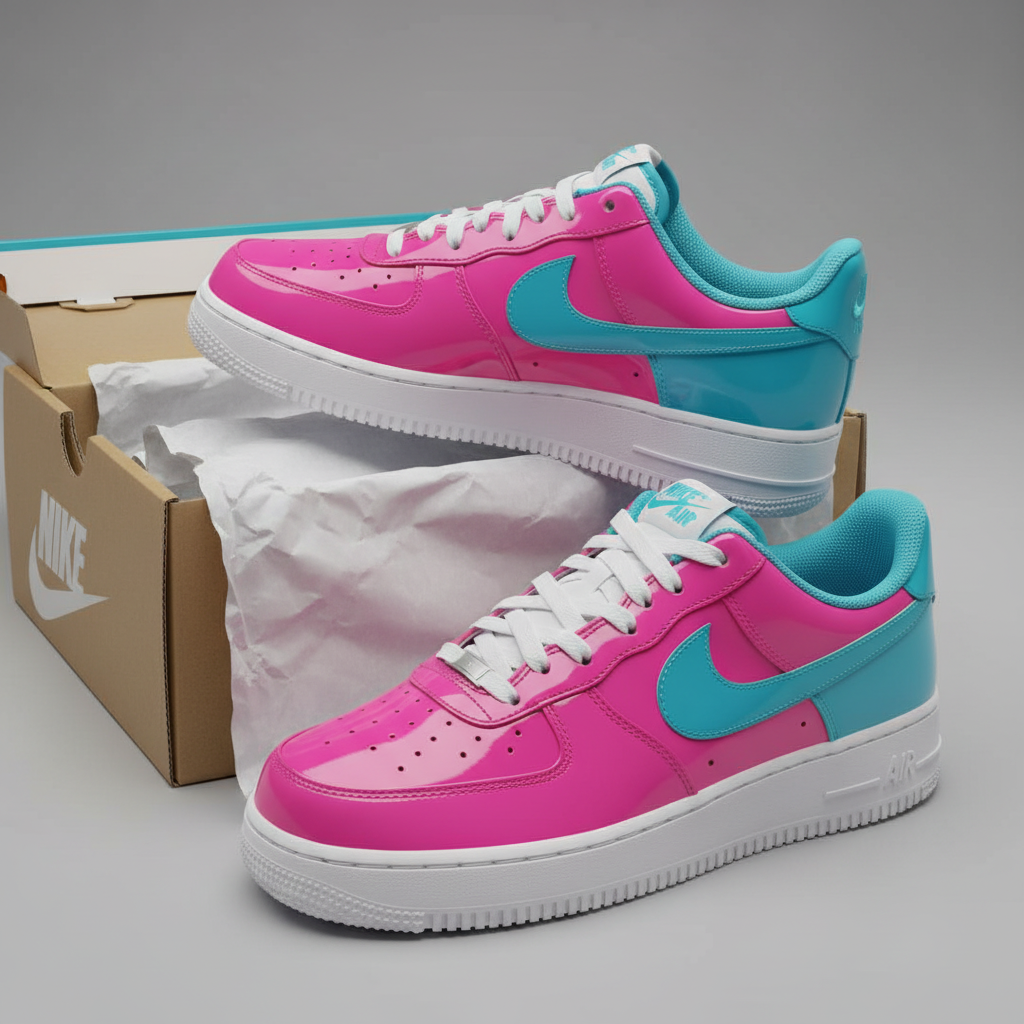 AF1 Pink Turquoise