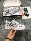 Nike Air Force 1 Custom 'Anime Art' Black/White Edition