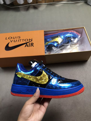 Louis Vuitton x Nike Air Force 1 '07 Blue/Red