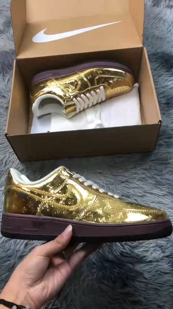Nike Air Force 1 Low 'Metallic Gold' Liquid Metal