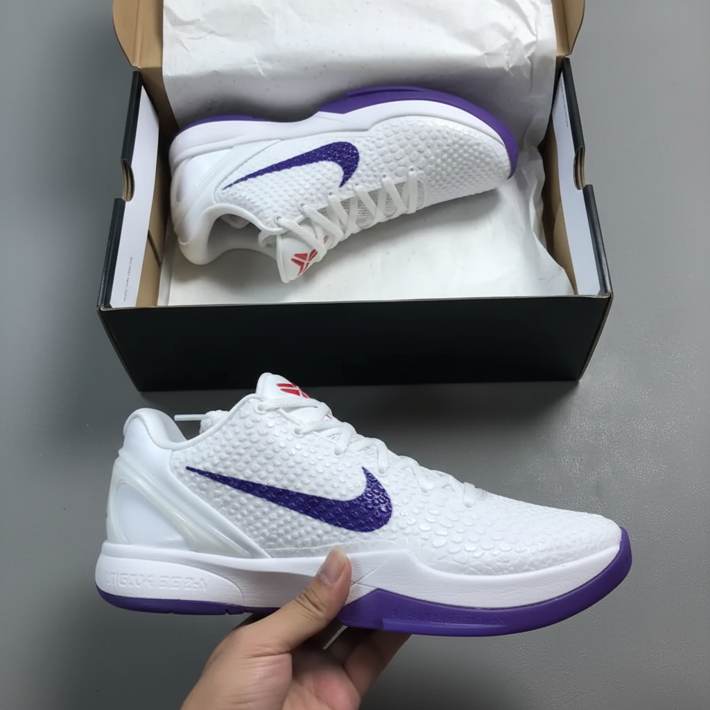 Kobe 6 White Purple