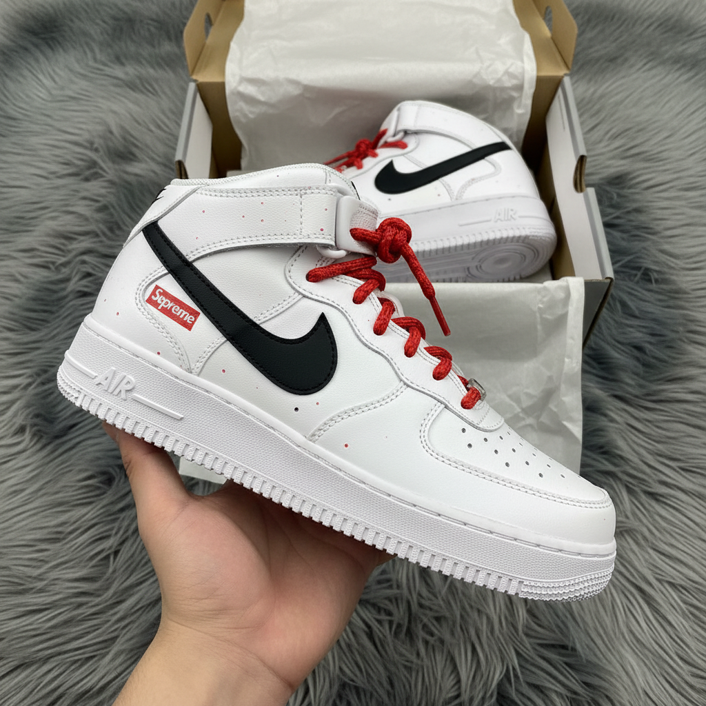 Supreme AF1 White Red